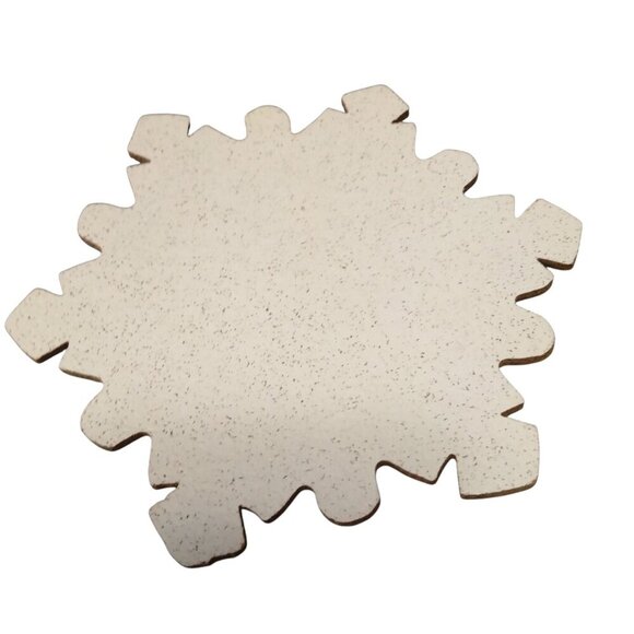 Christmas Coaster Lot Of Three Tree Snowman Snowflake Cork Holiday Colorful CB2 - Picture 4 of 5